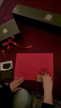 A wax seal pressed onto the certificate envelope